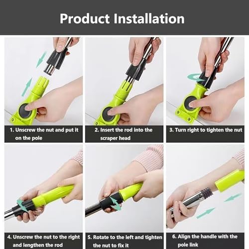 Air Broom as Seen on Tv, with 51 Long Handle Floor Squeegee for Concrete Floor, Broom for Pet Hair Cleans Glass,Fine Dust,Hair,Liquids,Small:35×130cm