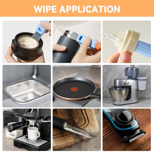3 in 1 Cup Lid Gap Cleaning Brush Set, Multifunctional Bottle Clean-ing Brush, Cup Lid Gap Cleaner, Home Kitchen Crevice Cleaning Brush Tools (Red) - color: Red