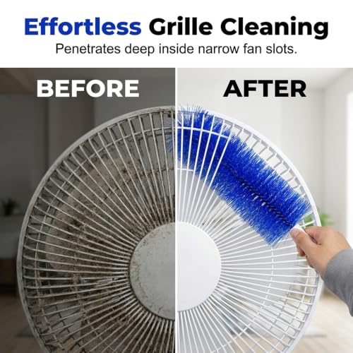 Bendable Microfiber Head, 2026 Upgraded Reusable Dust Remover, Washable Fan Cleaning Brush, for Electric Fans, Car Vents, Curtain,Gray:4 - color: Gray