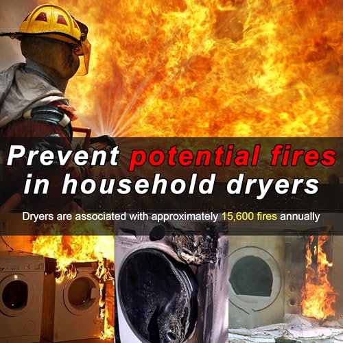 Dryer Vent Cleaner Universal Vacuum Hose Attachment Fits All Vacuums Cleaner Deep Cleaning Tools for Clogged Ducts & Lint Removal (Grey) - color: Gray