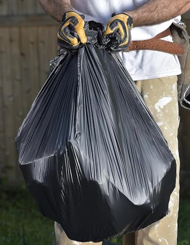 Aluf Plastics 33 Gallon Trash Bags - 2.0 MIL (eq) Black Heavy Duty Trash Can Liners - 33" x 39" - Pack of 400 - For Contractor, Industrial, Commercial, & Outdoor - style: 33 Gal, 2 Mil Equiv, 400 Count
