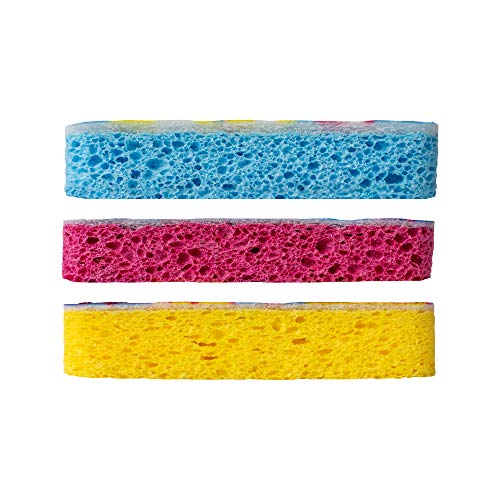 Casabella, Cleaning Sponge Scrub Pink, 3 Count - size: Pack of 3