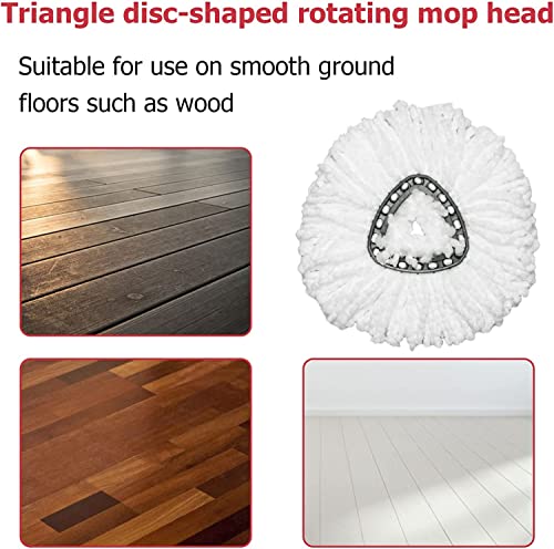 O-Cedar Spin Mop Replacement Head Set with Base and 30" to 58" Handle, Combo Set Includes 4 Pack Mop Refills - color: Mop Handle&base With 4 Head Refills