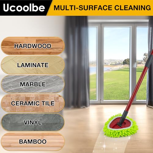 Chenille Duster Mop Head Compatible with O Cedar Mop Easywring 1-Tank System, Microfiber Chenille Mop Pads Spin Mop Refill for Dry & Wet Use, 3 Pack - size: 1-Tank Mop Refills(3pcs)