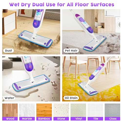 3 Pack Reusable Mop Pads for Swiffer PowerMop, Super Absorption, Multi-Surface Hardwood Floor Cleaning, Machine Washable Up to 100 Times, Durable, Suitable for All Finished Floors - size: 3 PACK