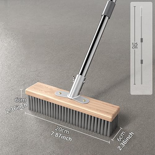 Gralara Stainless Steel Wire Scrub Brush Stiff Bristles Floor Scrubber Heavy Duty Rough Outdoor Broom for Swimming Garage, 20cm