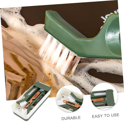Multifunctional Crevice Gap Cleaning Brush for Narrow Spaces Plastic Small Scrub Tool for Window Tracks Countertops Corners Household Cleaning Aid