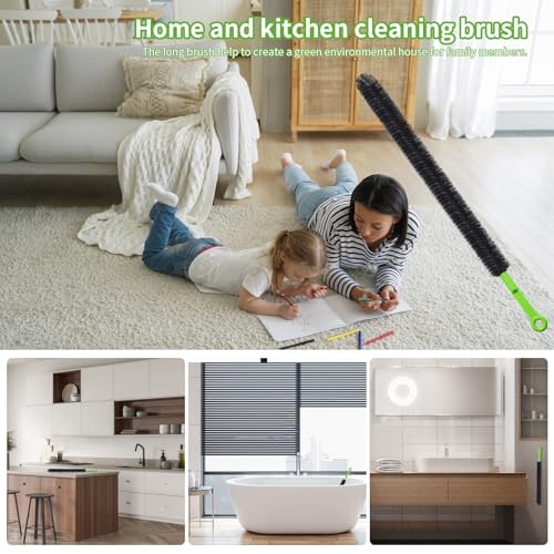17” Pipe Cleaner, Cleaning Brush, Shower Cleaner Brush, Sink Drain Cleaner, Shower Drain Cleaner, Shower Brush For Cleaning, Dryer Vent Brush, Long Bottle Brush, Hair Drain Clog Remover, Bathtub Brush