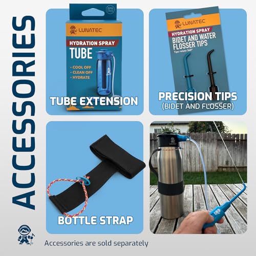 Lunatec® Mist, Shower & Hydration Spray Lid. 3-in-1 Cooling, Cleaning & Hyydration. Fits Hydro Flask®, Thermoflask®, Nalgene® & Takeya®. - style: Fits Hydroflask Thermoflask