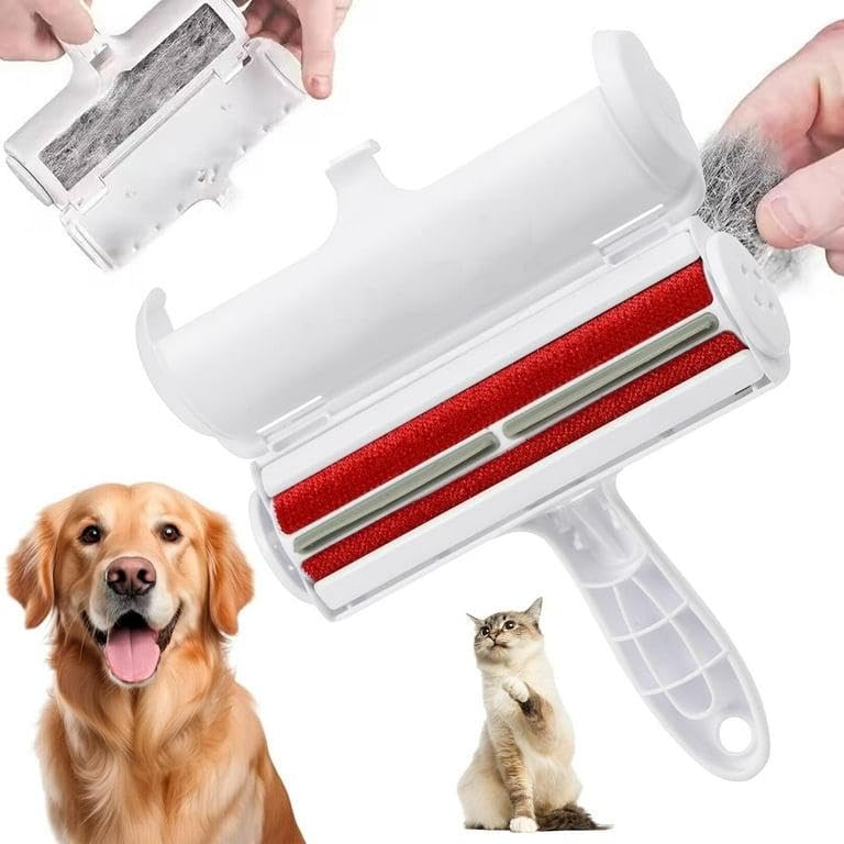 Shine4Me Reusable Pet Hair Remover Roller for Couch, Furniture, Clothes and Car, Lint Remover for Dog and Cat Hair, No Refills Needed, Portable Manual Fur Remover, White
