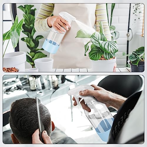 Rionisor Glass Spray Bottles with Silicone Sleeve Protection, Empty 16 oz Refillable Containers, Reusable Spray Bottles with Adjustable Nozzle for Hair, Cleaning Solutions, Essential Oils 1 Pack Blue - color: Blue, style: 1 Pack