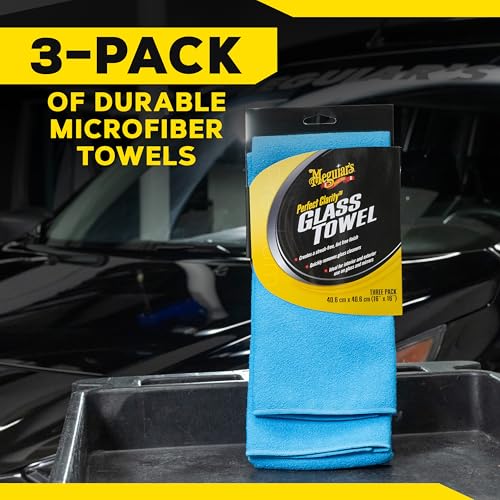 Meguiar's X190300 Perfect Clarity Glass Towels, Streak Free and Lint Free Finish -3 Pack - style: Clarity Glass Towel