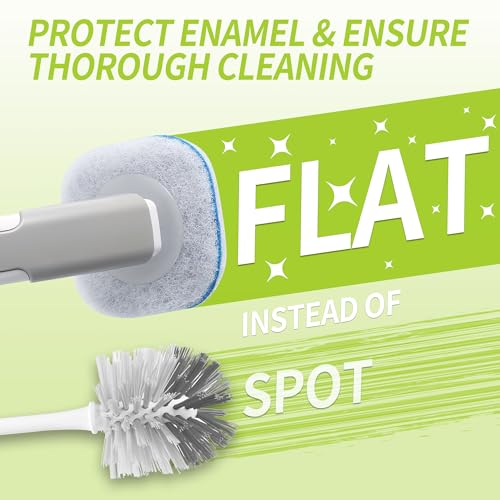 IVYROLL Toilet Bowl Cleaner Wand with 14 Refills, Disposable Toilet Brush Set with Holder, Cleaning System Starter Wand Kit, Bathroom Cleaning Set - size: 1 Count (Pack of 1)