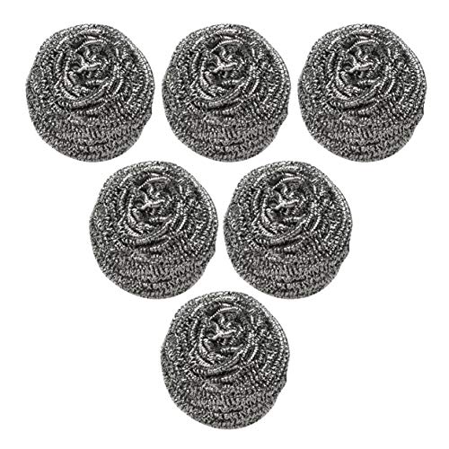 SCRUBIT 12 Pack Stainless Steel Scourers – Steel Wool Scrubber Pad Used for Dishes, Pots, Pans, and Ovens. Easy scouring for Tough Kitchen Cleaning. - size: 6 Count (Pack of 2)