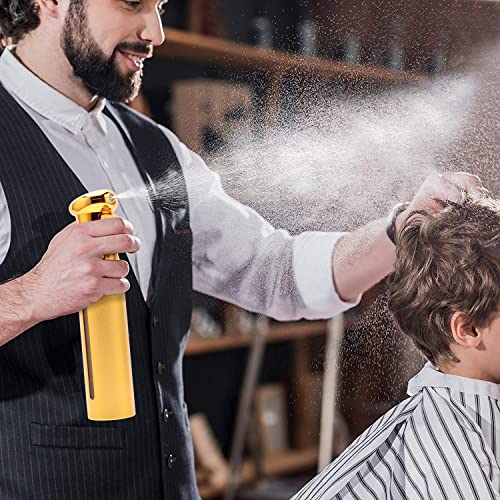 Salon Style Hair Spray Misting Bottle, Fine Mist Continuous Spray Bottle,10 Oz Shiny Aerosol Free Water Mister for hairstyling,Cleaning Solutions Dispensing (Gold)