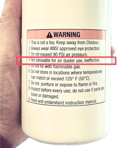 JOUNJIP Refillable Non Aerosol Compressed-Air Spray Bottle- Pressurized Sprayer, Aluminum Can Sprayer for Automotive, Cleaning and Lubrication- 16 oz (Empty Bottle), NOT an Air Duster