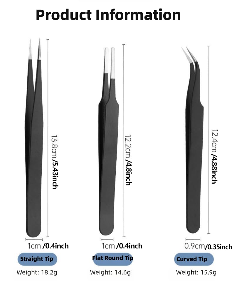 Professional Small Precision Screwdriver Set, 39 Pieces, with Anti-Static tweezers, keyboard brush cleaner kit, Magnetic Electronics Repair Kit for Phone, Computer, Watch, Glasses.
