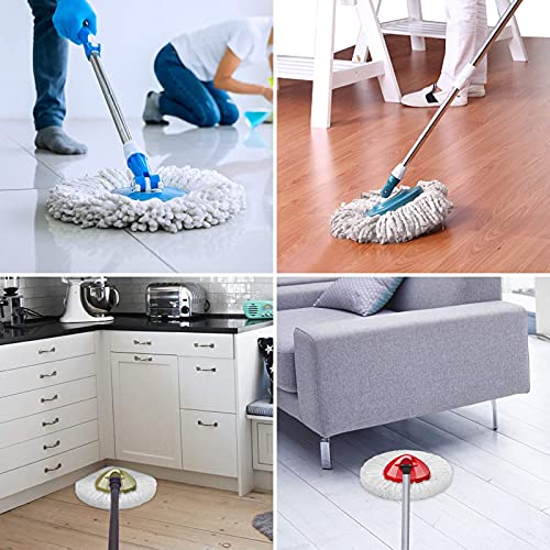 6 Pack EasyWring Spin Mop Refill - Compatible with O-Ceda, Microfiber Floor Spinning Heads Mop Head Replacement - color: 6 Pack