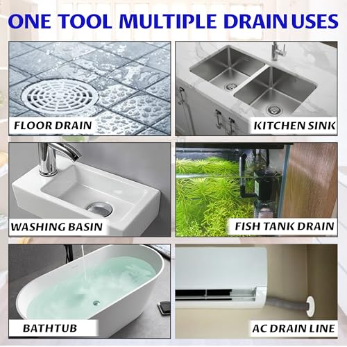 Drain Clog Remover, Drain Snake Hair Tool 20 inch Flexible Sink Drain Cleaner for Shower, Kitchen Pipe Unclogger, Plumbing Snake Hair Clog Remover Tool - style: 1 Pack