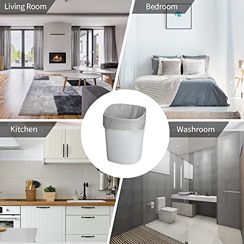 5 Rolls Small Trash Bags - 100 Counts Durable 4 Gallon Small Garbage Bags for home office kitchen Bathroom Bedroom Trash Can liners(Silver) - color: 100 Count Silver