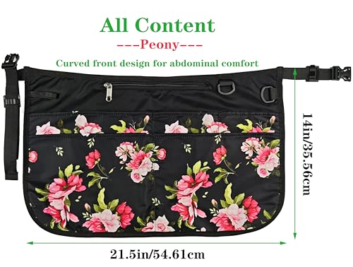 Bafelia Cleaning Apron Caddy for Women with 6 Pockets, Professional Waterproof Cleaning Supplies for Housekeeping - color: Peony