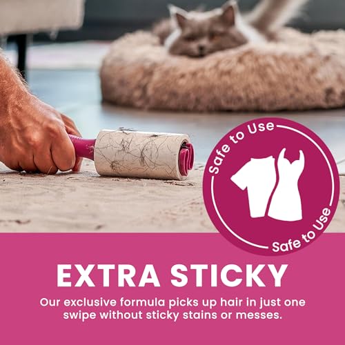 Lint Rollers for Pet Hair Extra Sticky, Special Cover Design Black Dog, Pet Hair Remover, 100 Sheets - size: 1 Roller (100 Sheets)