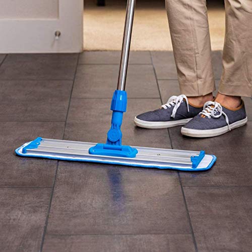 Microfiber Replacement Mop Pad, 18" x 6" Wet & Dry Home & Commercial Cleaning Refills, Reusable Floor Mop Pads (6 Pack) Blue - color: Blue