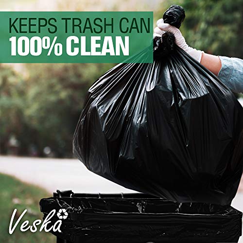 Veska 30-33 Gallon Trash Bags Heavy Duty | 250 Bags Mega-ValuePack | Black Large Trash Bags 30 Gallon - 32 Gallon - 33 Gallon. - size: 250 Count (Pack of 1)