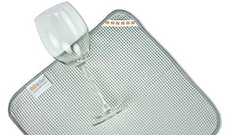 MUkitchen Microfiber Waffle Dishtowel, 17 by 25-1/2 Inches, Set of 2, Lemon - color: Lemon, size: 17" x 25.5" Dishtowel
