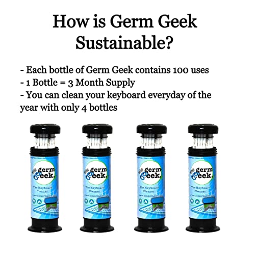 Germ Geek Keyboard Cleaning Brush Set - Multi-Purpose Electronics Cleaner for Laptop, Phone & AirPods - USA Made Premium Cleaning Kit - Universal Computer Cleaning Tool - Refill - size: Refill Pack