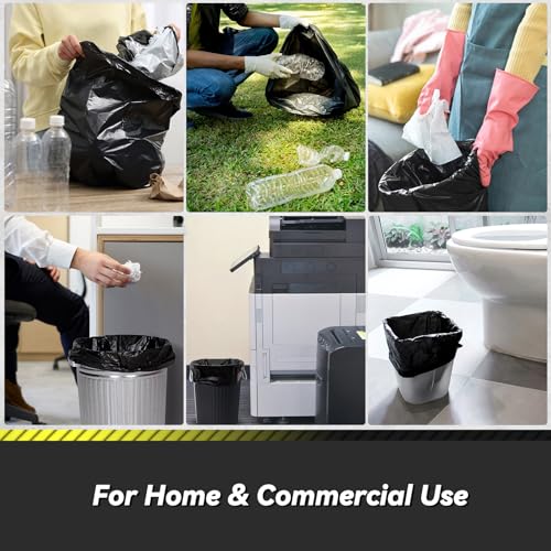 100 Count 17 Micron Extra Heavy Duty 4 Gallon Trash Bags, Sturdy & Tear-Resistant Small Trash Bags for Bathroom & Kitchen - style: 4 Gallon - 100 Count