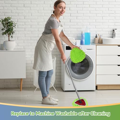 4 Pack Reusable Microfiber Mop Pads Compatible with O-Cedar EasyWring 1-Tank Spin Mop System,Elastic Mop Head Replacement for Deep Clean,Machine Washable Mop Refills - size: 4 Pack