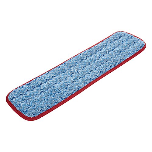 Rubbermaid Commercial Products HYGEN Microfiber Wet Mop Head Pad, 18 inch, Red, for Janitorial/Professional Cleaners and Heavy-Duty Industrial Floor Cleaning/Mopping/Scrubbing - style: Reusable Microfiber Red- 1ct