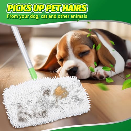 4 Pack Reusable Microfiber Mop Pads Compatible with Swiffer Sweeper - Dry Sweeping Cloths & Wet Pad Refills for Wet & Dry, Washable Pads Refills for Household Cleaning (Mop is not Included) - color: 4 Pack (White)