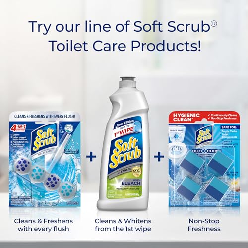 Soft Scrub 4-in-1 Rim Hanger Toilet Bowl Cleaner, Sapphire Waters, 6 Count - size: 1 Count (Pack of 6)