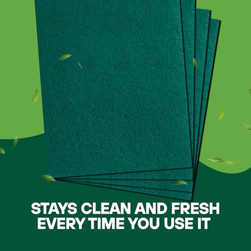 SCRUBIT Scouring Pad Roll - 19 FT Green scrubbing Pads Roll - Non Scratch Dish Washing Scrubbers - Abrasive and Heavy Duty Pot Scrubber Roll for Kitchen, Pots, Pans, Oven, and Grill 19 FT X 6" x0.3"