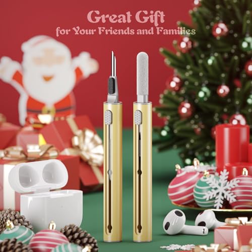 Hyashee Cleaner Kit for Airpods Pro 1 2 3 Multi-Function Cleaning Pen with Soft Brush Flocking Sponge for Bluetooth Earphones Case Cleaning Tools (Yellow) - color: Yellow
