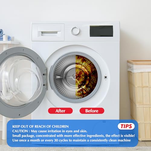 USKICH 40 Pack Washing Machine Cleaner Tablets,Deep Cleaning Descaler For HE Front Loader & Top Load Washer,Washer Machine Cleaning Tablets Clean Inside Drum and Laundry Tub Seal,Septic Safe - style: Cleaners-40P