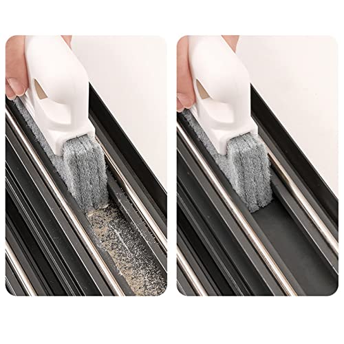 HERCHR Window Groove Cleaning Brush, Window Track Cleaning Tools Sliding Door Track Cleaner Groove Cleaning Tool