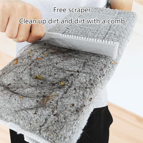 Adjustable Aluminum Flat Mop for Household 360 Degree Dusting Microfiber Pad Lazy Tool 133cm Handle - color: B