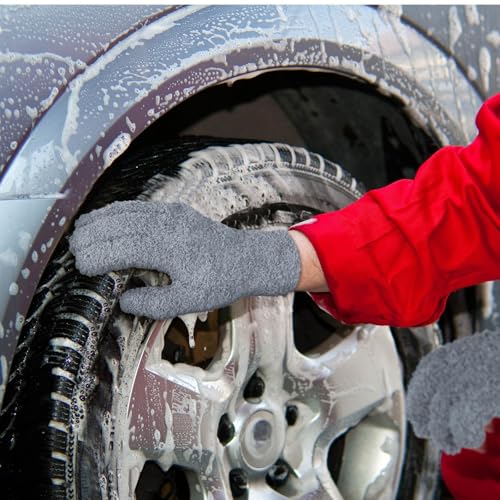 Geyoga 12 Pairs Microfiber Dusting Gloves Household Dusting Cleaning Glove Washable Plant Dusting Mittens - size: Medium
