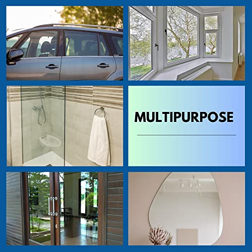 Squeegee with Soft Grip Handles 10 in., Home Kitchen Multipurpose Windows Shower Glass Doors Bathroom Car Windshield Mirrors Tiles Cleaner Tool Plastic Wiper Silicone Blade, Set of 2