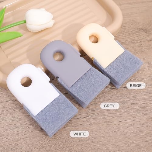 Groove Cleaning Brush Window Track Cleaner Window Sill Cleaner Sliding Door Track Crevice Clean Brushes,Gray - color: Gray