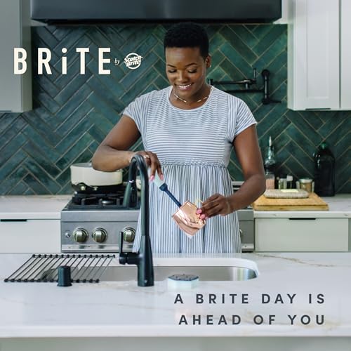 Brite by Scotch-Brite Limited Edition 2-in-1 Straw and Bottle Brush Set, Sleek and Stylish Bottle Cleaner Brush with 360-Degree Bristles and Hidden Straw Brush
