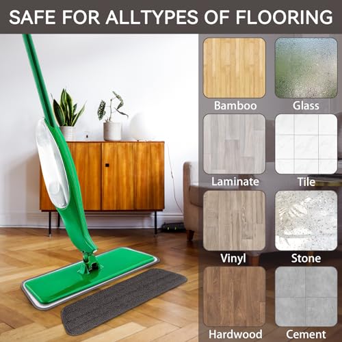 8 Pack Spray Mop Refills Compatible for Libman Freedom Spray Mop, Reusable & Washable 16in Microfiber Floor Cleaning Mop Pads for Spray Mop - color: 6 Pack