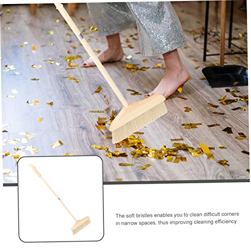 Outanaya Long Handle Soft Bristle Broom for Home Rv Cleaning Lightweight Detachable Design for Indoor Floors Carpets and Reach Corners