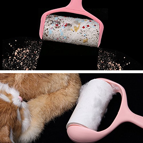 Lint Roller, 9 Refills 540 Sheets, Pet Hair Remover Kit for Clothes Carpet | Super Sticky Adhesive, for Car Seats, Dust, Lint, Dogs, Cats, Easy to Use, for Home and Auto - color: 1handle+9refills