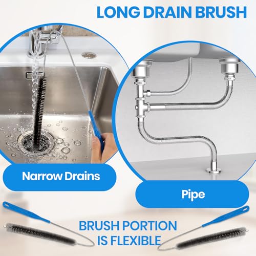 Dryer Lint Trap Cleaning Brush Set, Dryer Vent Cleaner Kit with Refrigerator Condenser Coil Brush, 2 Gap Brushes and 2 Pliers for Home