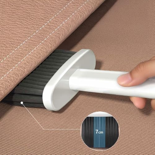 1pcs,Home Cleaning Crevice Brush Bathroom Kitchen Tile Dead-end Multifunctional Window Crevice Dust Brushes,20.5 * 10 * 2.5cm (Beige Red) - color: Beige Red