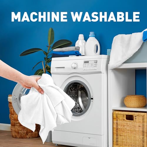 TEAWOO White Microfiber Towels- 50 Pack, Microfiber Cleaning Cloths Bulk, Microfiber Towels for Cars, Cleaning Rags (12x12 inches) - color: White, size: 50 Pack